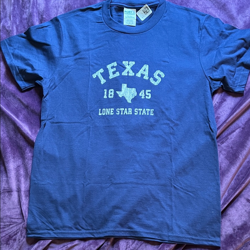 Texas Lone Star State Blue Kids T-Shirt (Youth L 11/12)